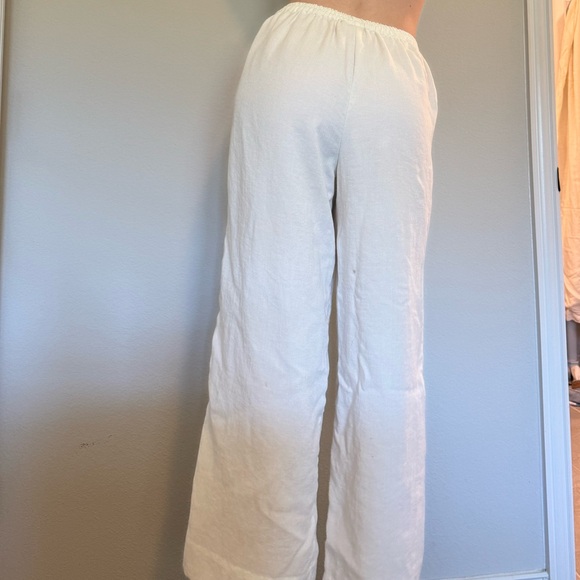Linen Off-white Pants - Picture 3 of 4